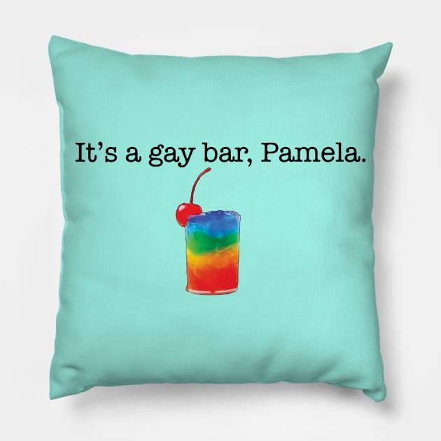 Gay Bar Pamela Pillow by ventriferdi