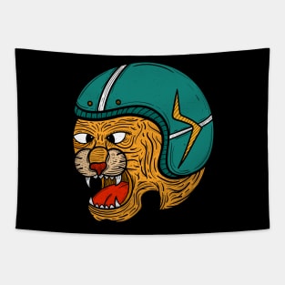 Tiger with helmet Tapestry