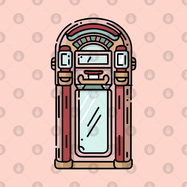 Line art of a Jukebox by design/you/love