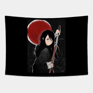 Samurai anime girl Tapestry