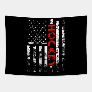 American Flag Hockey USA Patriotic Tapestry