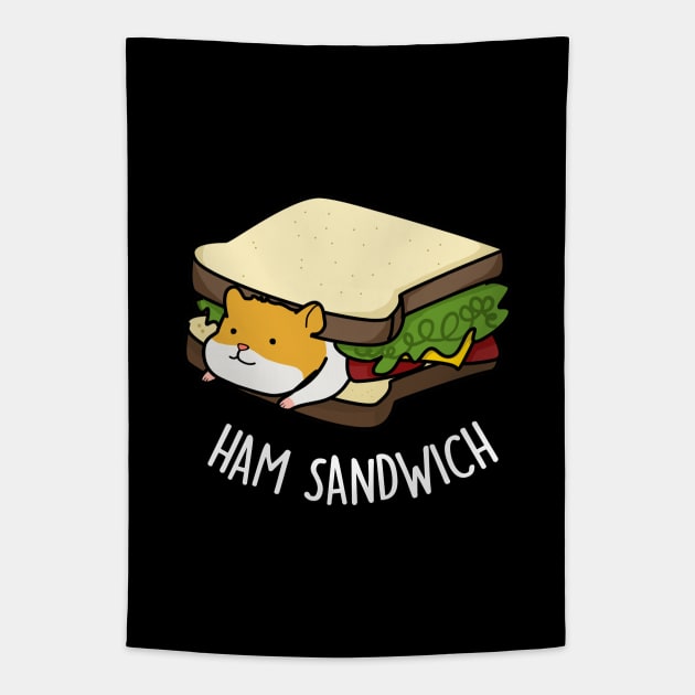 Ham Sandwich Cute Ham Hamster Pun Tapestry by punnybone