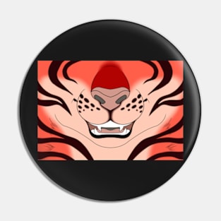 Red Tiger Face Pin