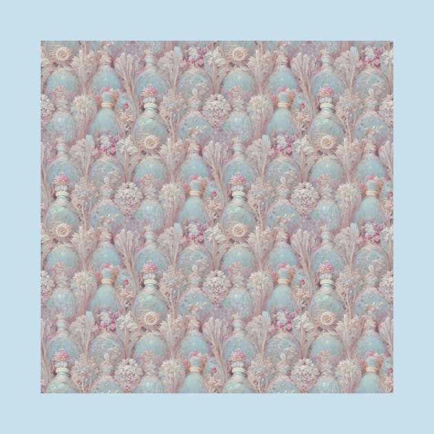 Baby Blue and Baby Pink Rococo No. 1 by boingojennie