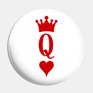 Classy Valentine's Day Queen Of Hearts Classic Style Pin