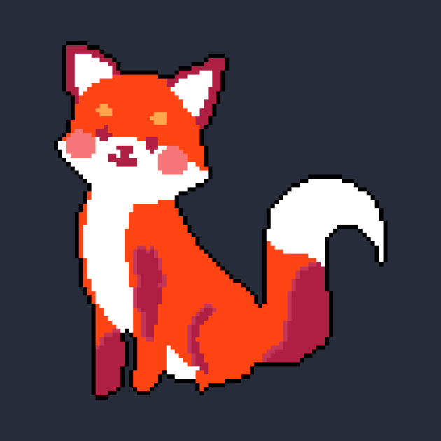 Cunning Charm: Pixel Art Fox Design for Casual Wear by Pixel.id