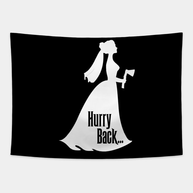 Hurry Back Tapestry by The Magic Box Co.