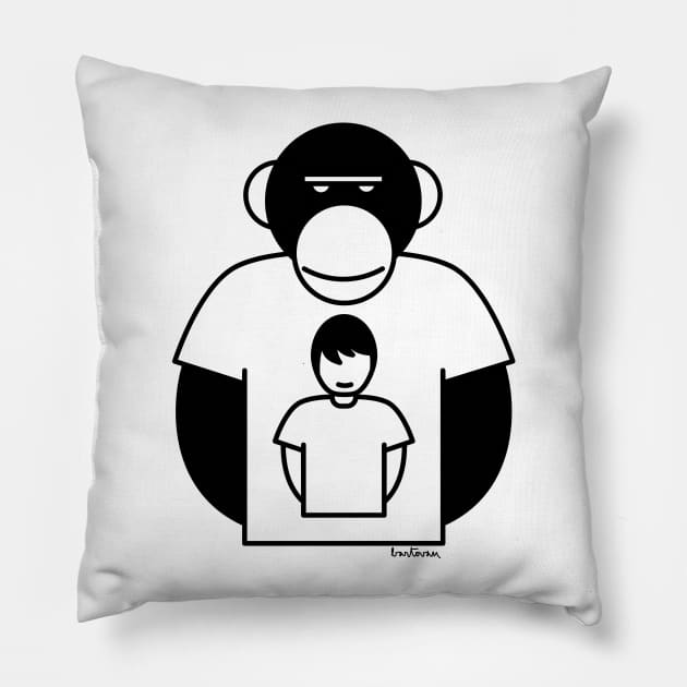 Ape-man-ape-man Pillow by bartovan