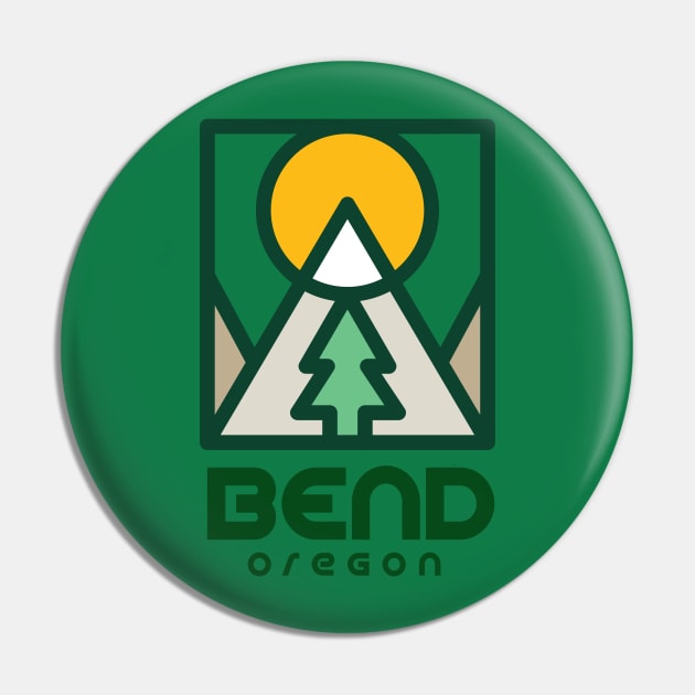 Bend Oregon Mountains Pin by PodDesignShop