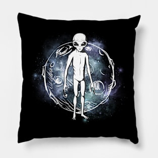 Moon Aliens Art Pillow