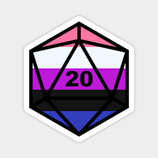 Pride D20: Genderfluid Magnet