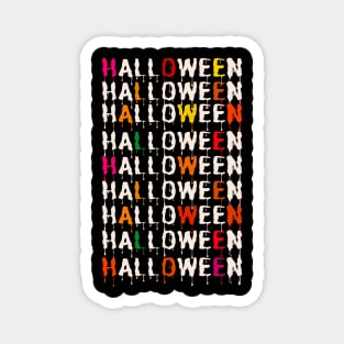 Halloween, scary colorful letters Magnet