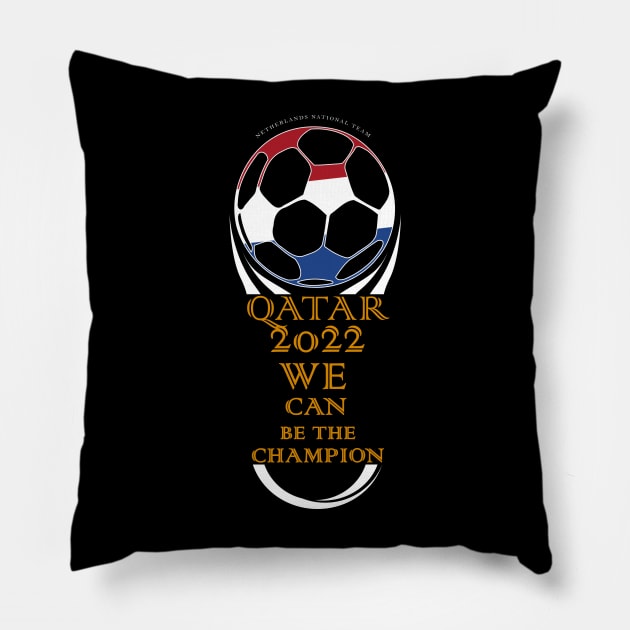 Netherland in Qatar world cup 2022 Pillow by solidarity in diversity