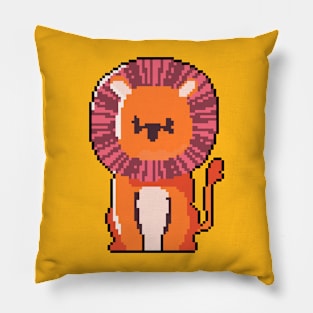 "Fierce Guardian: Pixel Art Design for Bold Outfits Pillow