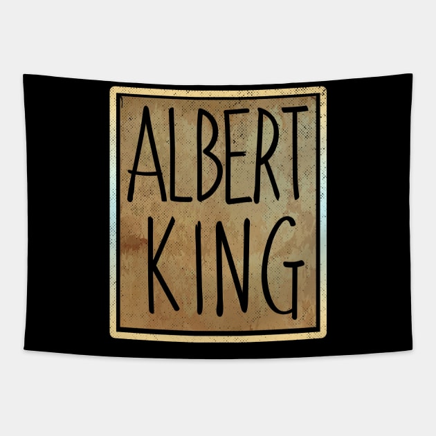 Albert King Art Drawing Tapestry by katroxdesignshopart444