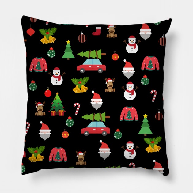 Merry Christmas Face Mask, Christmas Face Mask For Kids. Pillow by DakhaShop