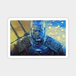 Witcher Geralt of Rivia Starry Night Magnet