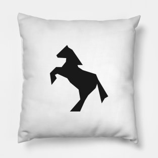 Abstract jumping horse silhouette Pillow