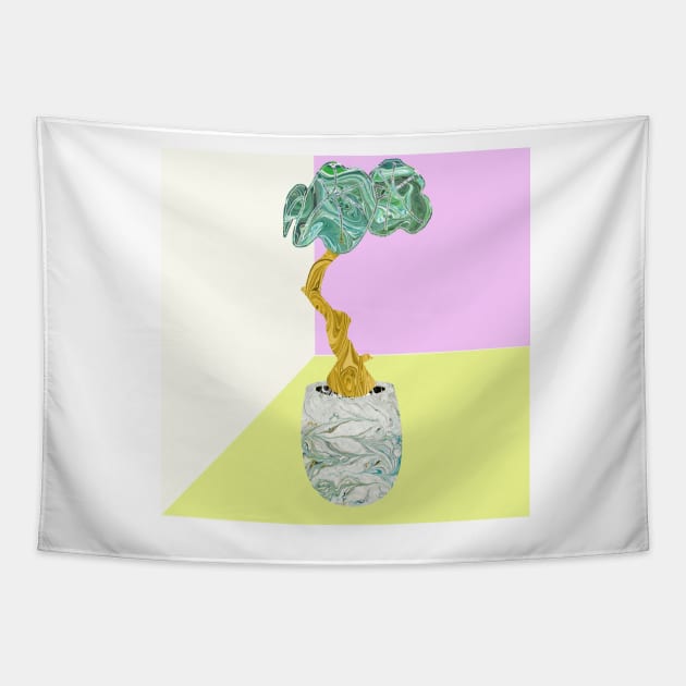 Buddha Belly Houseplant Tapestry by MarbleCloud