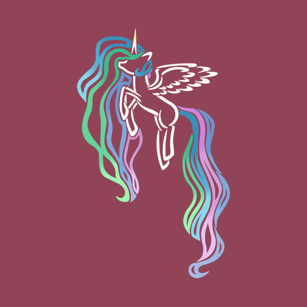 Tribal Pony - Princess Celestia by Alaina Williams