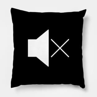 Volume Mute Symbol Minimal Design Pillow