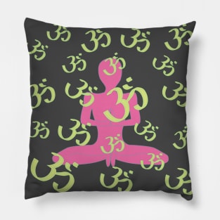 Om! Yoga pose Pillow