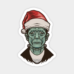 Christmas Frankenstein's Monster Illustration Magnet