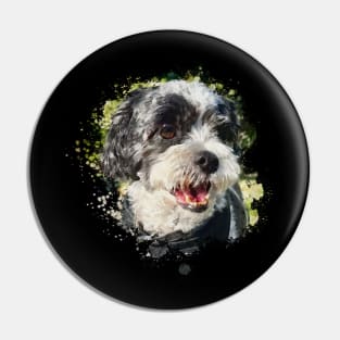 Shih Tzu watercolor Pin