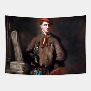 Noble boy in elegant brown dress Tapestry