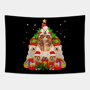 Chow Chow Christmas Tree Tapestry