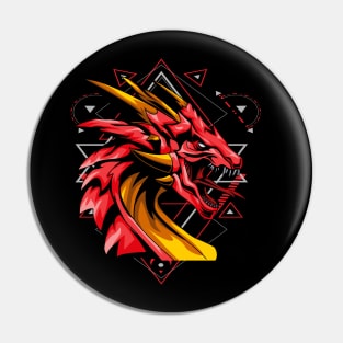 dragon classic retro Pin