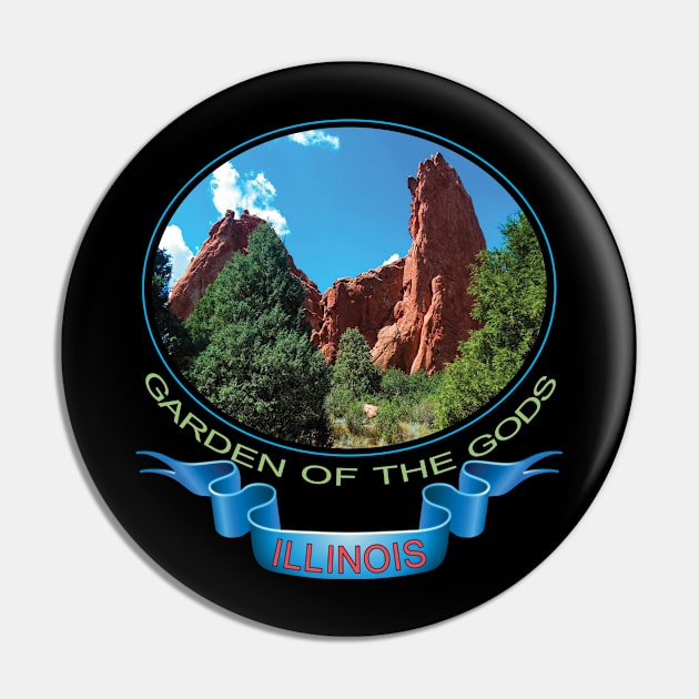 Garden of the gods, Illinois - Print on demand product Pin by TeeText