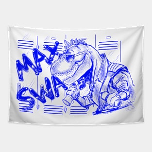 Swaggasaurus Max- Blue Version Tapestry