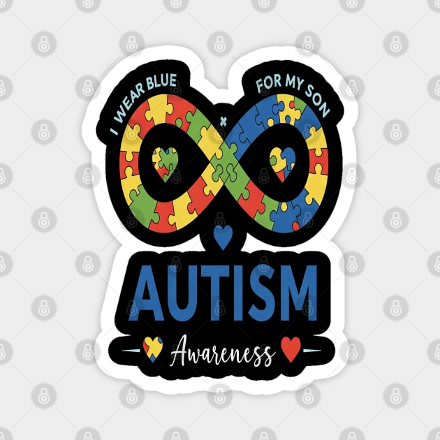 Autism Son Tee - Infinity Love Awareness Design Magnet by OUTFITPAW