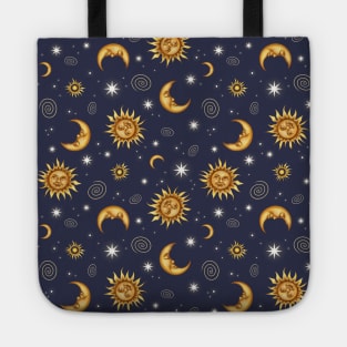 Vintage Celestial Pattern Tote