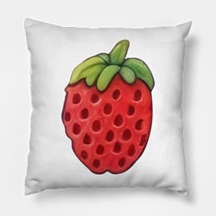 Watercolor Strawberry Pillow