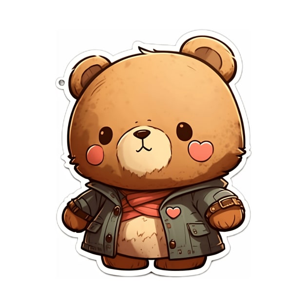 Cute Bear Cartoon Adventurer Adorable Kawaii Animal by kiddo200