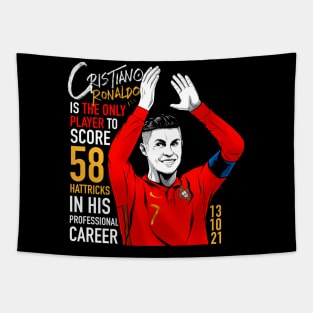 58 Hat-tricks Cristiano Ronaldo Tapestry