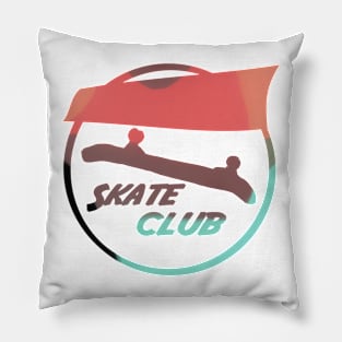 Skate Club Logo 2 Pillow