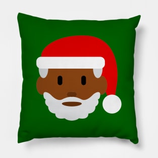 black santa claus emoji Pillow