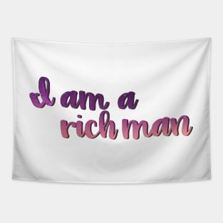 Cher Bono - "I am a rich man" Quote Tapestry