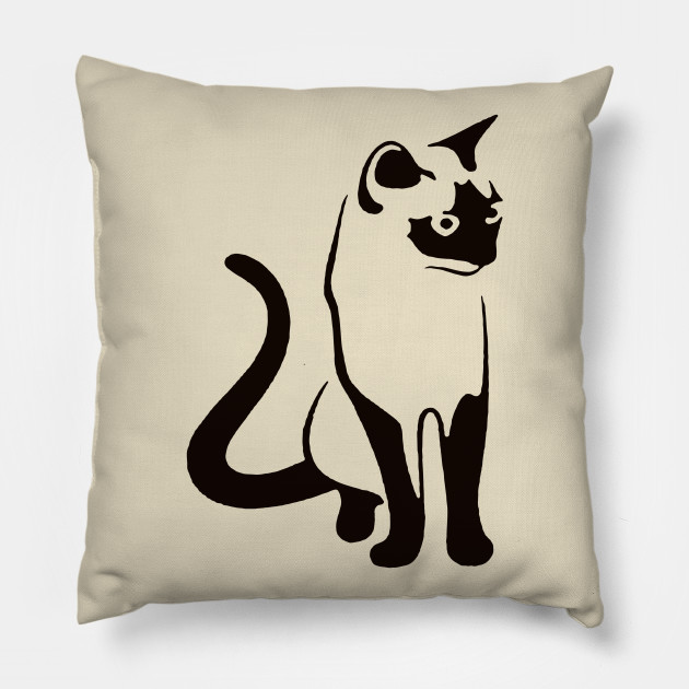 Siamese Cat Siamese Cat Design Pillow Teepublic Au