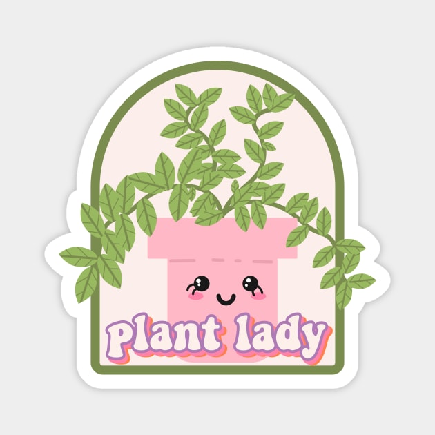 Plant lady badge Magnet by rachelaranha