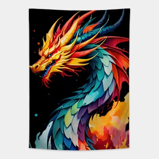 Colors of Fire Dragon Tapestry