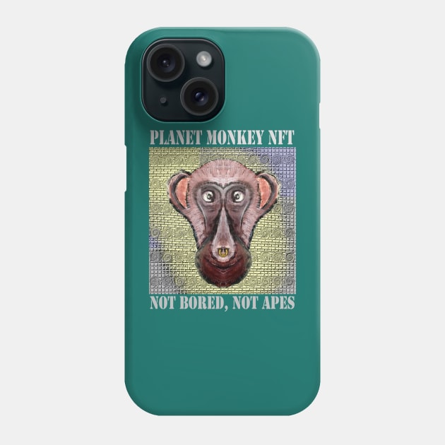 Planet Monkey Animals Not Bored Apes Phone Case by PlanetMonkey