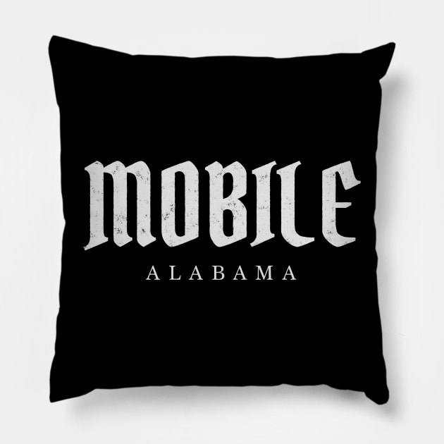 Mobile, Alabama Pillow by pxdg