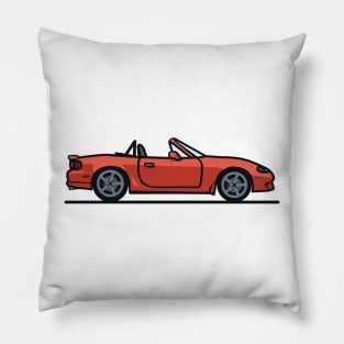 Velocity Red Mazdaspeed Miata top-down Pillow