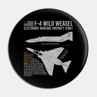 F-4 phantom f-4g Wild weasel Blueprint US Aircraft Plane USAF Airplane Pin