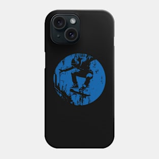 Grunge Urban Skateboarder Graffiti Style - Blue Phone Case