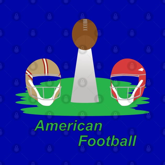 Trophy with american football helmets by GiCapgraphics